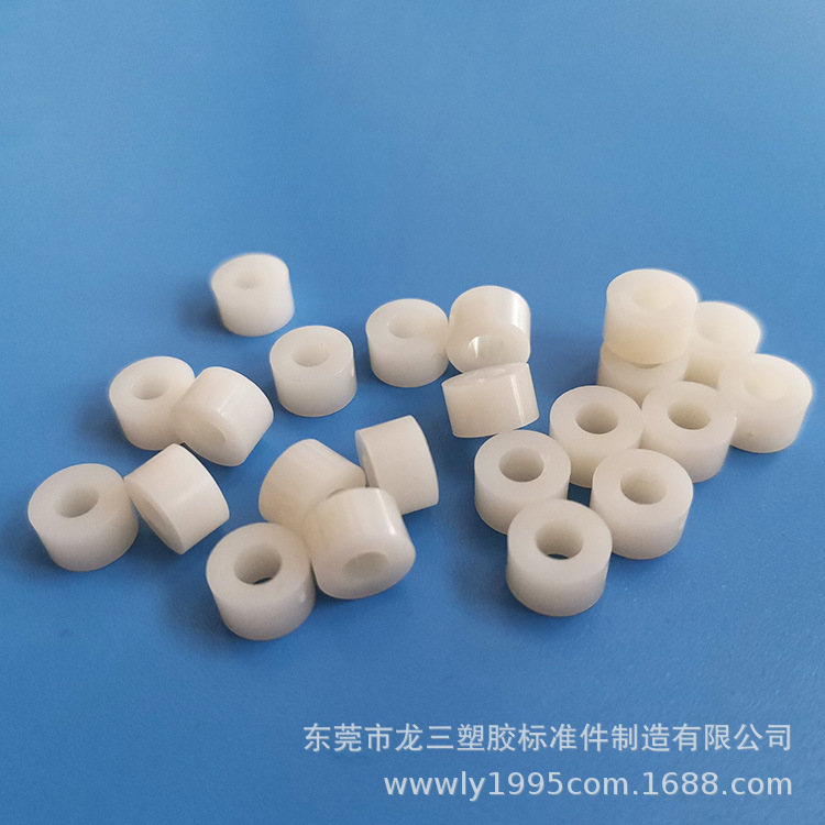 龙三厂家供应7*3*4mm空心直通间隔柱M3螺丝直通管尼龙绝缘支撑套