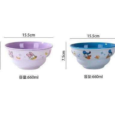 Bowl de cerámica de dibujos animados de Disney encantador tazón infantil de gran capacidad Scarlett de alto valor facial para niñas tazón de fideos de arroz doméstico