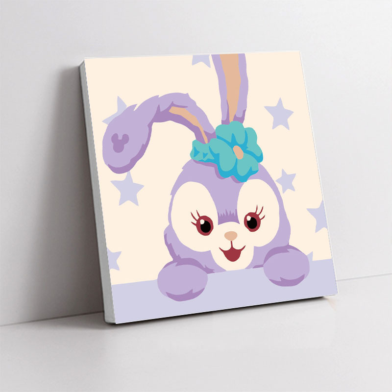 Ins Cartoon Wholesale Digital Oil Painting Cute Painting Children's Handmade DIY Hand Painted Color Filling Oil Painting suit Hanging Painting