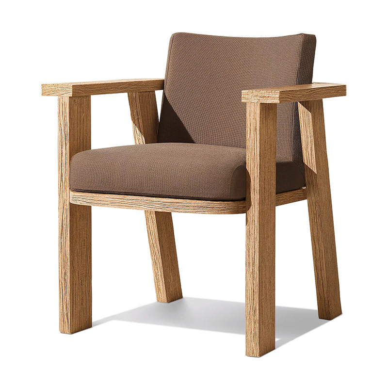 Mesas y sillas de madera maciza para exteriores, sillas de comedor de teca para patio y jardín, impermeables y resistentes al sol, para terrazas de hoteles y villas de diseño.