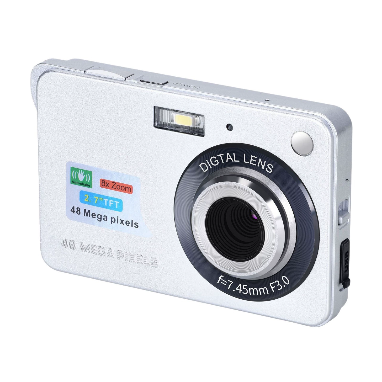 Digital Camera C3 — 48 MP, 4K/2.7K Video, 2.7-inch Screen, 8× Zoom, SD up to 64 GB