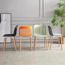 北欧成人现代简约靠背凳子加厚餐椅塑料椅子休闲创意家用餐厅桌椅