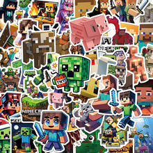 50张My World我的世界个性卡通涂鸦跨境游戏贴纸装饰滑板行李箱