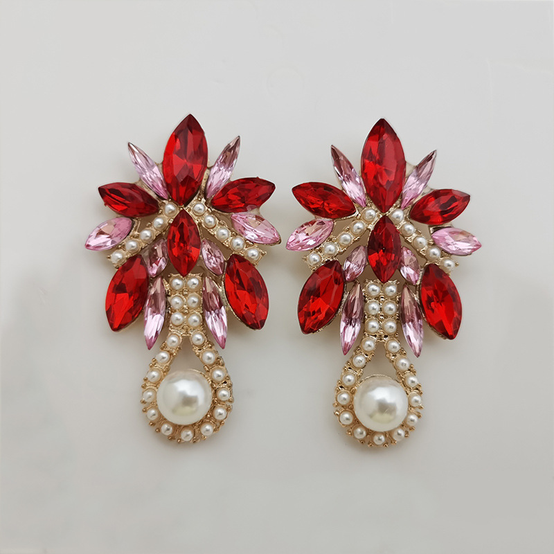 15g Weight Artificial Gemstones Inlay Material Drop Earrings Classification 1 Pair Quantity Daily Occasion Alloy Material Water Droplets Pattern Women'S Gender Rhinestone Design Retro Style Retro Water Droplets Alloy Rhinestone Artificial Gemstones Drop Earrings 1 Pair 12