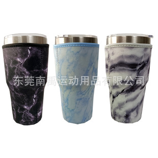New marble diving material Car Cup cover neoprene diving material beer cup diving material ice cream cup cover