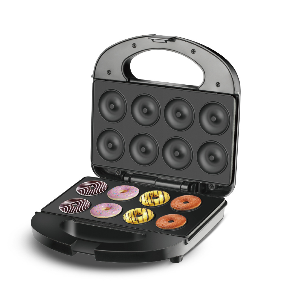 RAF estándar europeo máquina de desayuno de doble cara para el hogar transfronterizo máquina de donas máquina de pastel calefactora pequeña para el hogar de 8 orificios