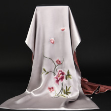 苏绣手工刺绣披肩围巾两用款丝巾女桑蚕丝绣花真丝围巾旗袍披肩