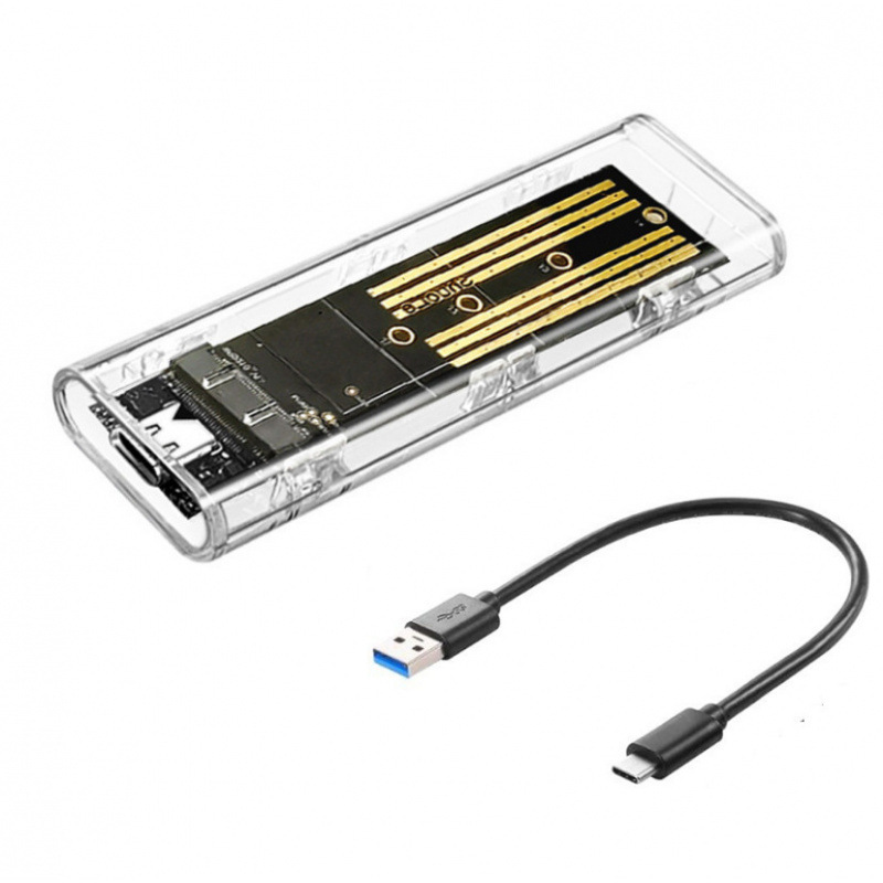 Transparent m.2 Solid State Drive Box NGFF Single Protocol 5Gbps Mobile Notebook SSD Mobile Disk M2 Hard Drive