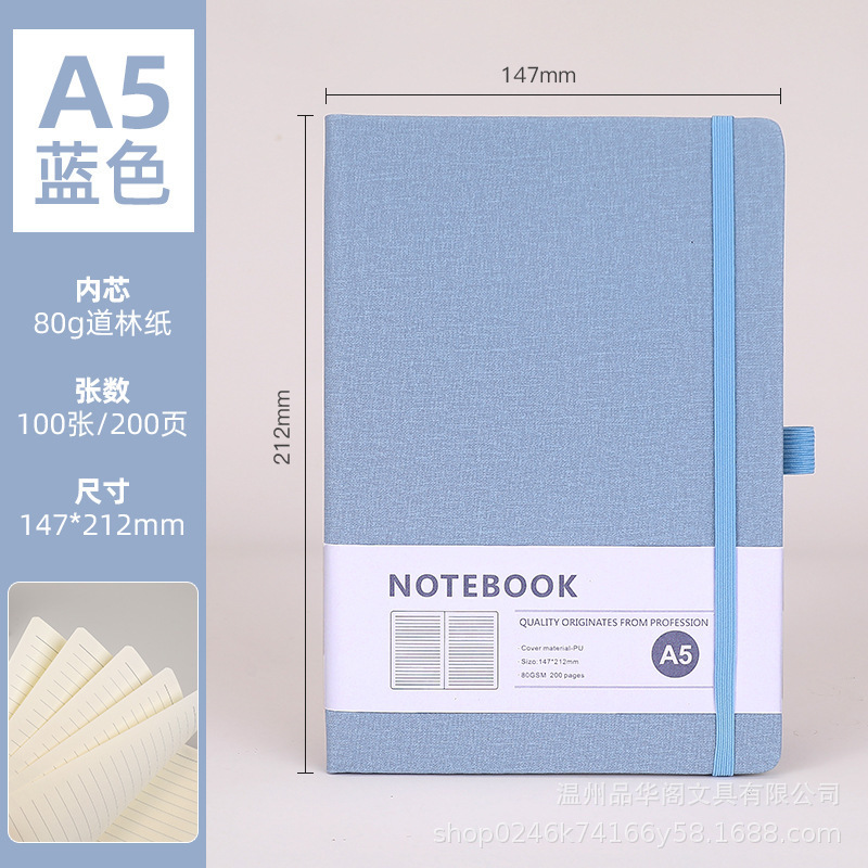 A5 ビジネスストラップノートカスタマイズされたブックメーカー卸売弾性バンドメモ帳学生日記印刷可能なロゴ|undefined