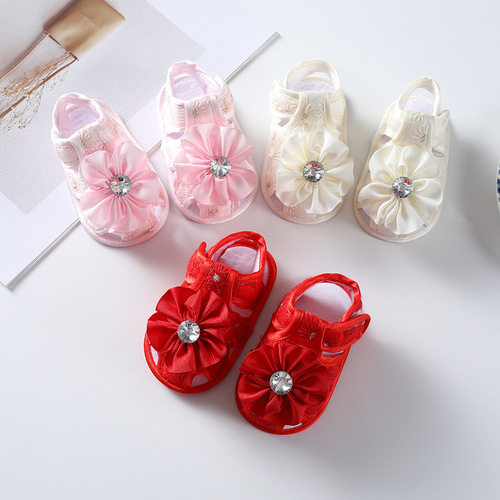  Summer New Baby Sandals 3-4-6-7-9 Months Princess Shoes 0-1 Year Baby Soft Sole Kids Shoes