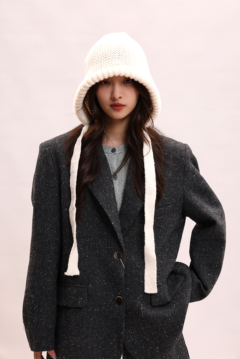 Version coréenne du nouveau bonnet tricoté en peluche pour enfants, protection des oreilles, chaud et polyvalent, couleur mixte, automne et hiver_voghion.com