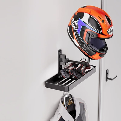Rack Bracket Hole-free Storage — Motosiklet dəbilqə rəfləri