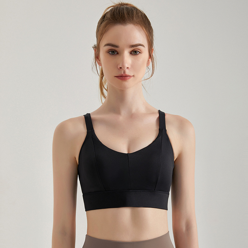 Wiman ropa interior deportiva femenina a prueba de choque correr alta intensidad ropa exterior hermosa espalda reunida delgada chaleco de yoga de una taza