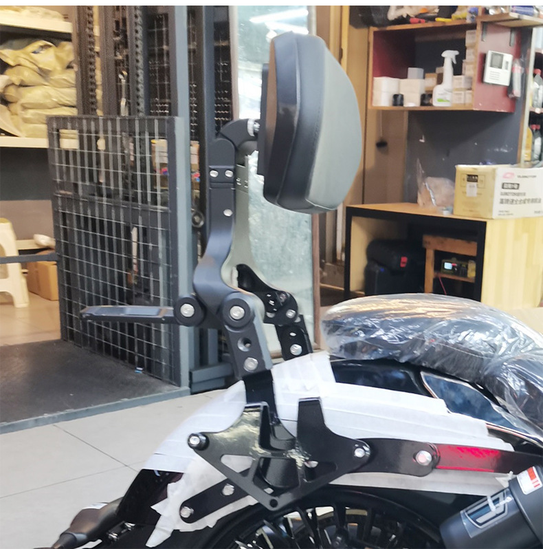 Suitable for Benda Black Flag -499.999999999% off motorcycle with foldable and extendable backrest, driver and passenger backrest modification