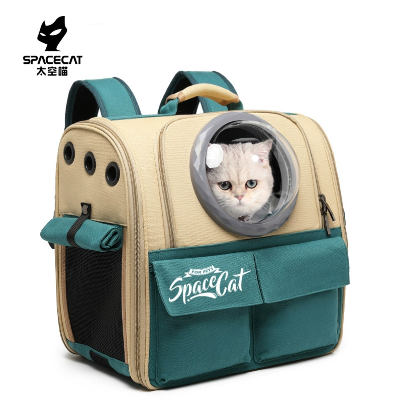 Space Meow Pet Bag Cat Outing большой емкости собака холщовая школьная сумка портативный рюкзак кошка рюкзак