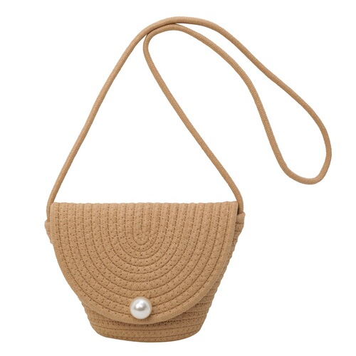 Straw bag for women, cross-border cotton rope woven bucket bag, beach woven shoulder and crossbody small bag—dropshipping available, women’s bag