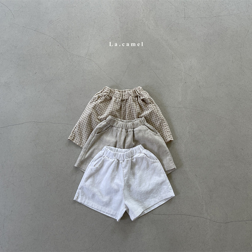 Korean version of summer male and female newborn thin cotton elastic waist loose casual shorts ins infant baby versatile big P pants