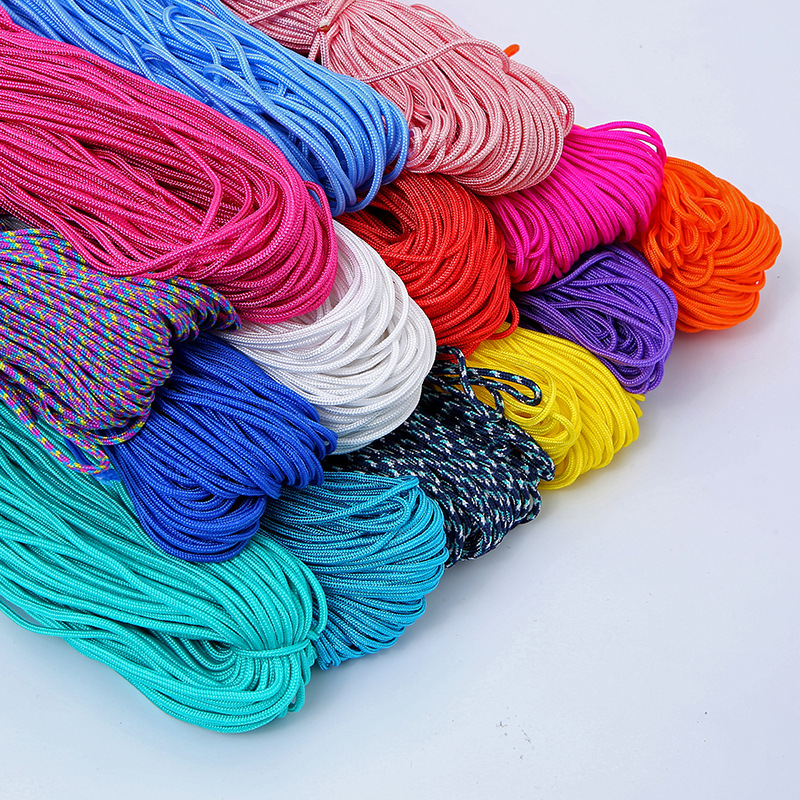现货批发2mm涤纶单芯伞绳户外装备牵引救援捆绑绳手链编织绳100米