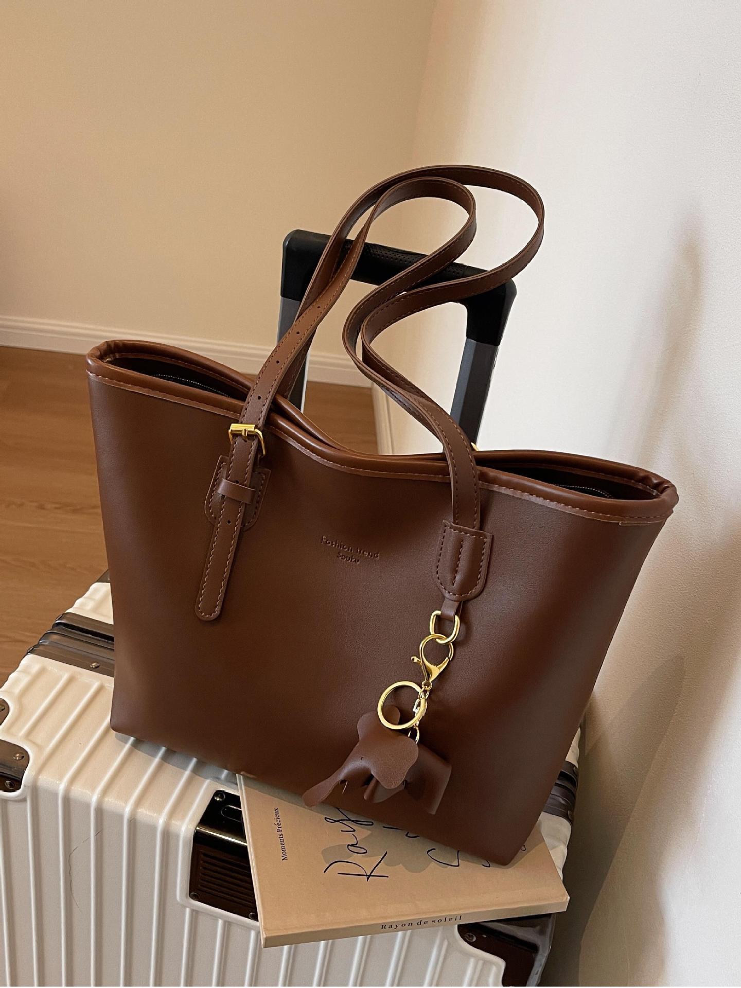 Trending Cross-Border Large Capacity Tote Bag For Women 2025 New Arrival Work Commuter Shoulder Bag Versatile Casual Trendy Underarm Bag - Thumbnail 2