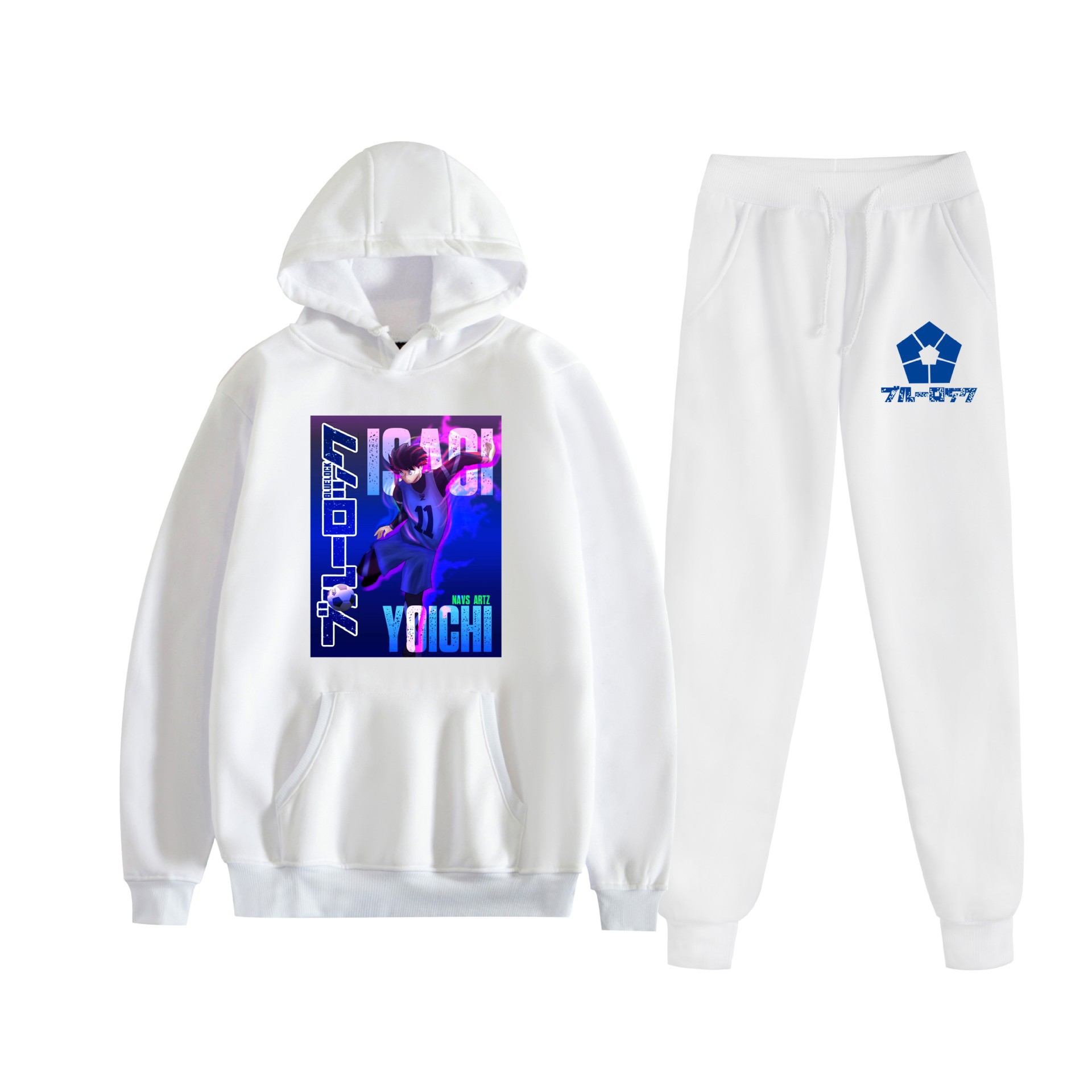 Europa y América Otoño Invierno BLUE LOCK Blue Prison Hombres y mujeres Deportes de ocio más suéter con capucha de terciopelo al por mayor