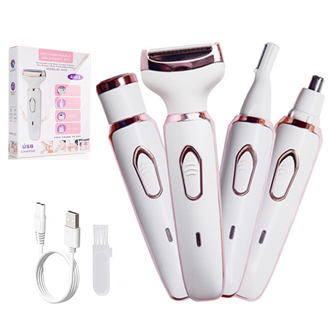 New Four-In-One Multifunctional Women's Electric Shaver Painless Hair Removal Device USB Charging Factory Direct Supply