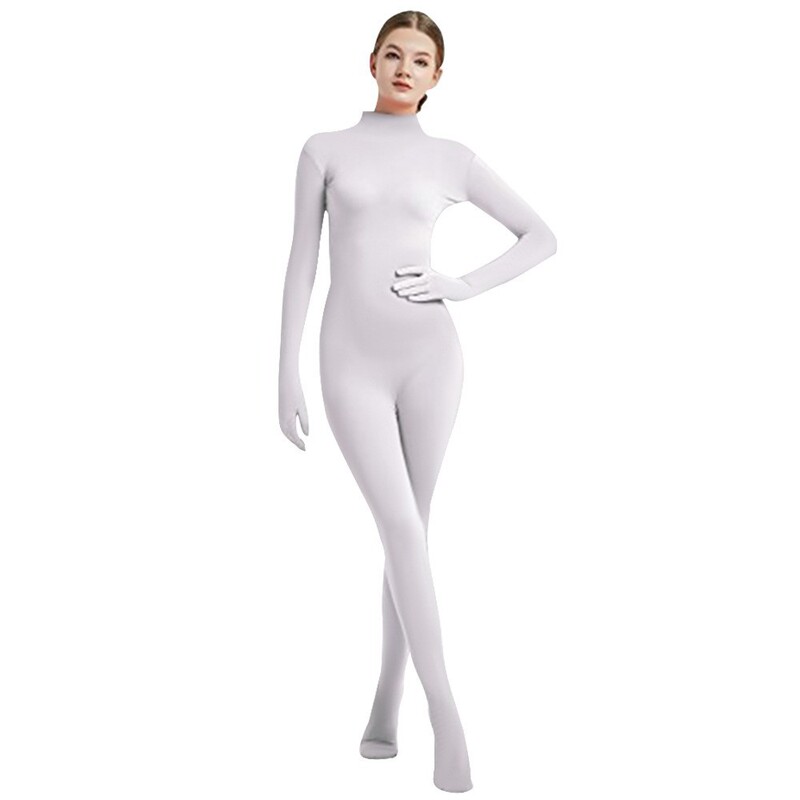 国境を越えて人気のレオタードの女性の半包の連体服zentai純色の服のダンス服の舞台の演技服|undefined