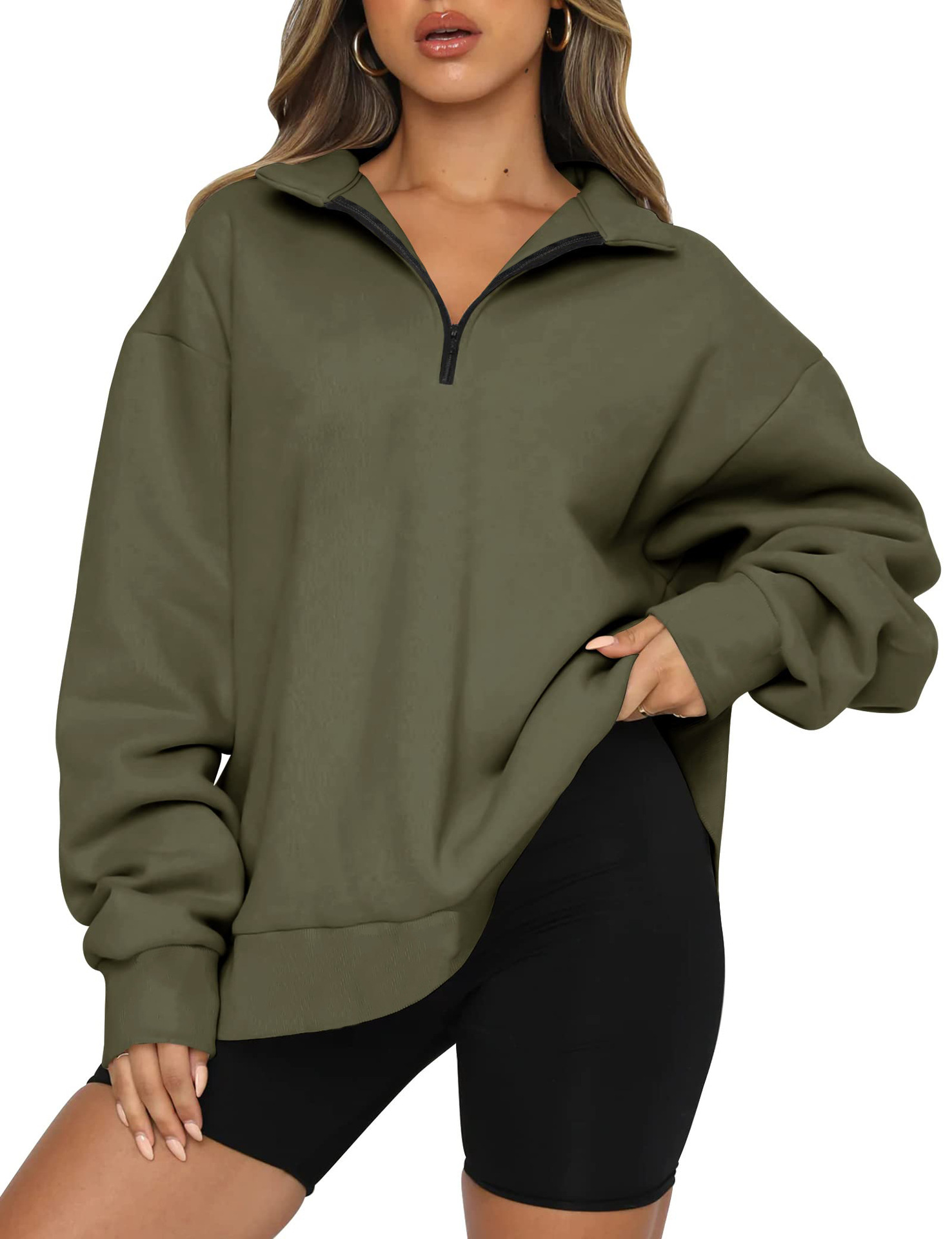 Women's Clothing 2024 women's autumn and winter new casual tops pullover long sleeved sweatshirts sweatshirts for women_voghion.com