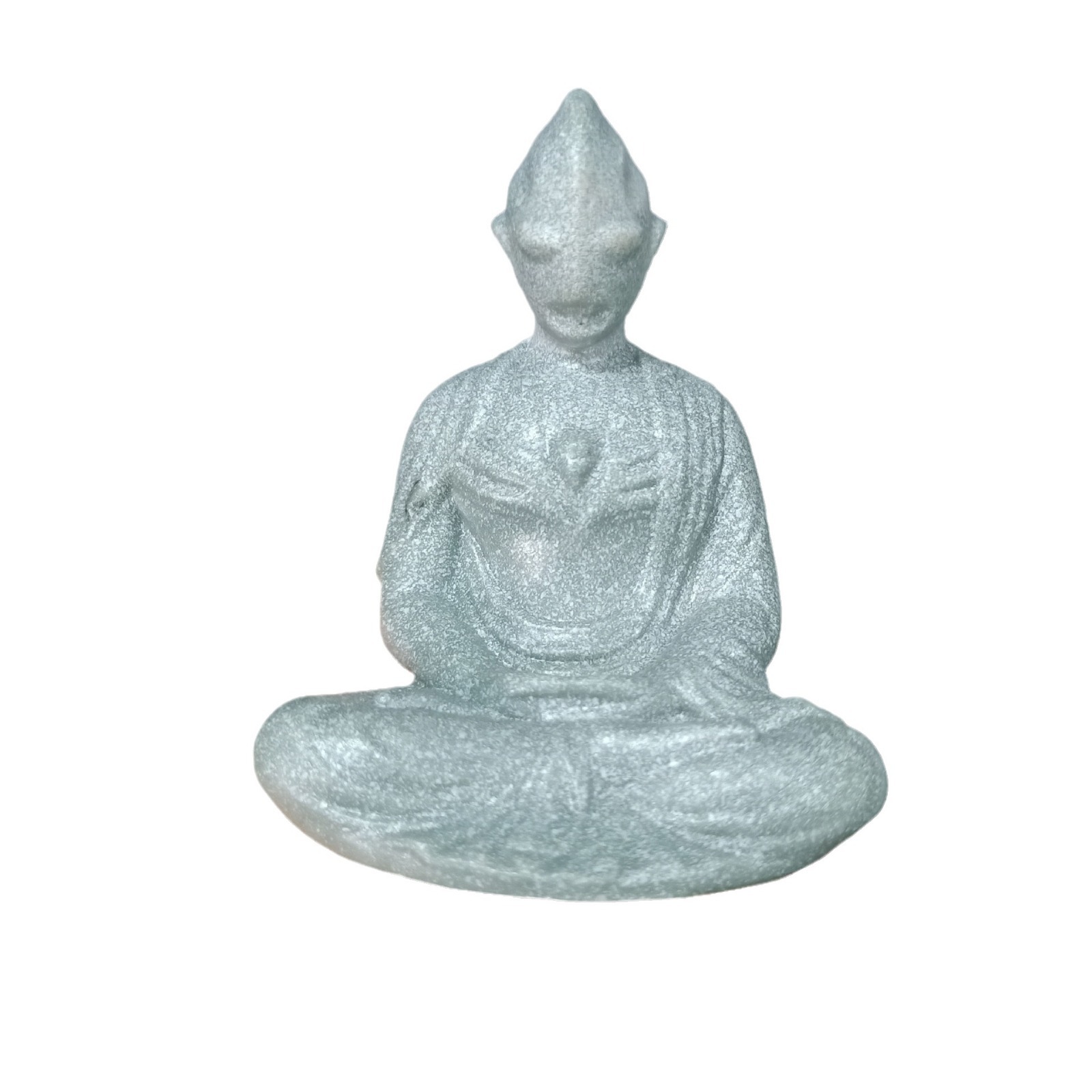Pequeño tamaño de simulación verde arena piedra meditación Ultraman Buda paisaje piedra micro paisaje decoración pecera paisaje escondite casa en stock