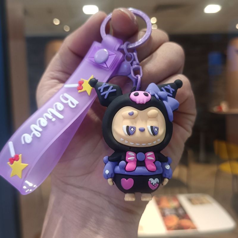 クリエイティブホットスタイルラブブキーホルダー漫画リトルシープペンダントおもちゃベビーグラバーかわいいキーチェーンリング卸売|undefined