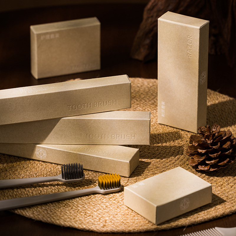 羊皮信高級ホテル民宿使い捨て歯ブラシ星ホテル洗面用品歯具セット二合一