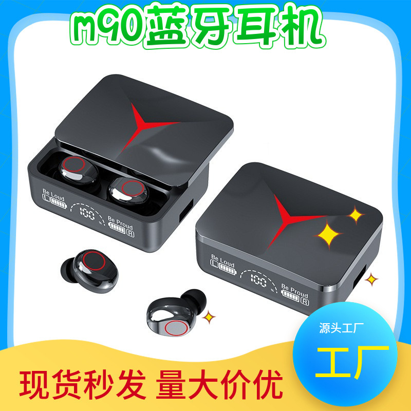 Cross-border new m90 Bluetooth headset wireless in-ear sliding cover noise reduction mini e-sports game sports headset