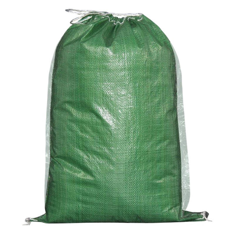Bolsa tejida impermeable laminada con cordón, bolsa de embalaje para paquetes de mensajería reforzada, bolsa de almacenamiento para ropa y equipaje.