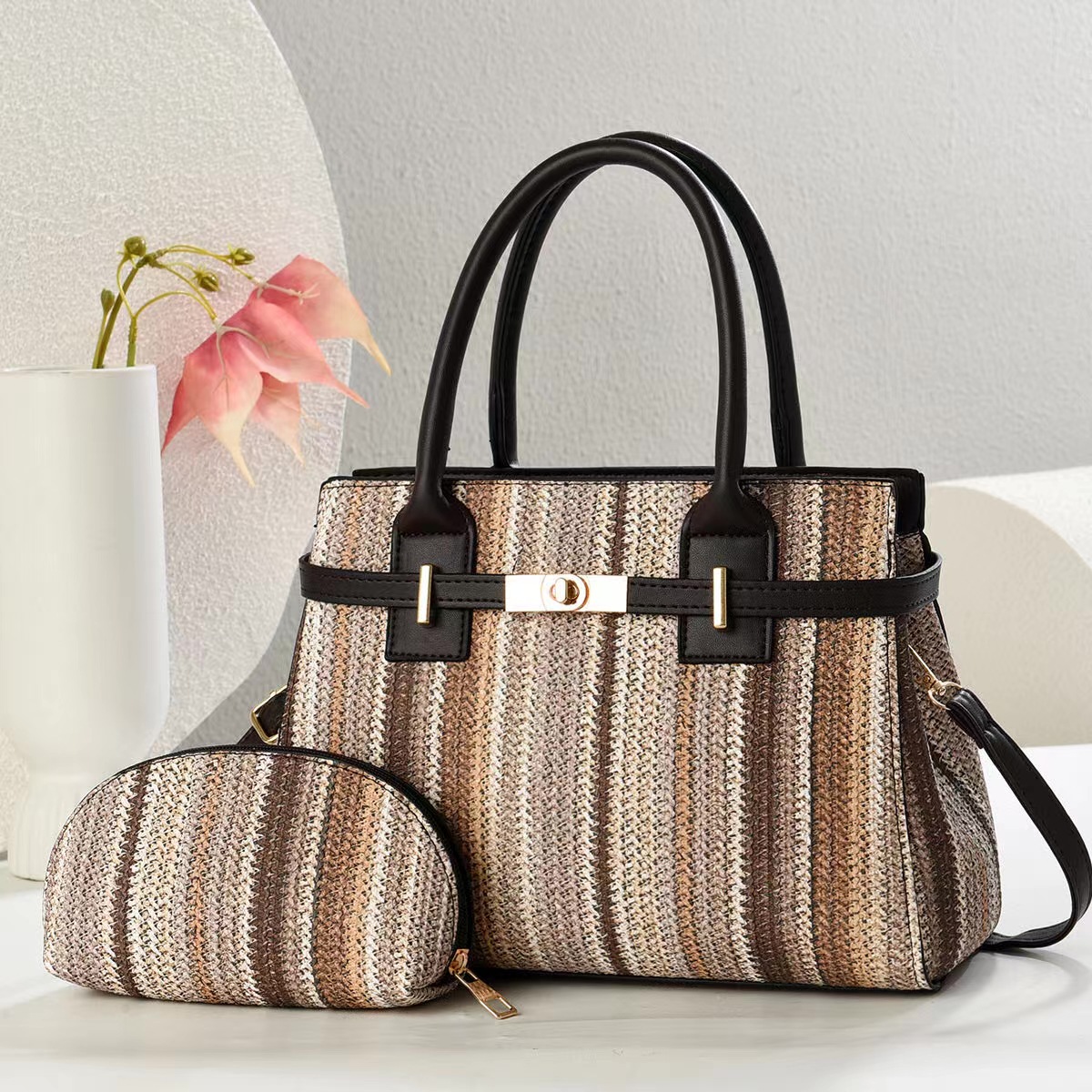 Bolso de mujer de comercio exterior 2025 nuevo bolso de mensajero de gran capacidad de estilo occidental