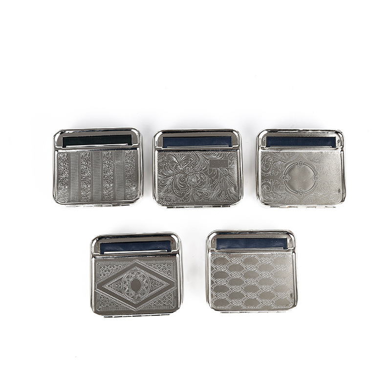 厂家热销70MM78MM金属卷烟盒便携式不锈钢卷烟器手动半自动可调节