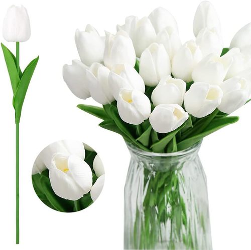PU mini tulips artificial flowers European style wedding home decoration props artificial plants cross-border wholesale