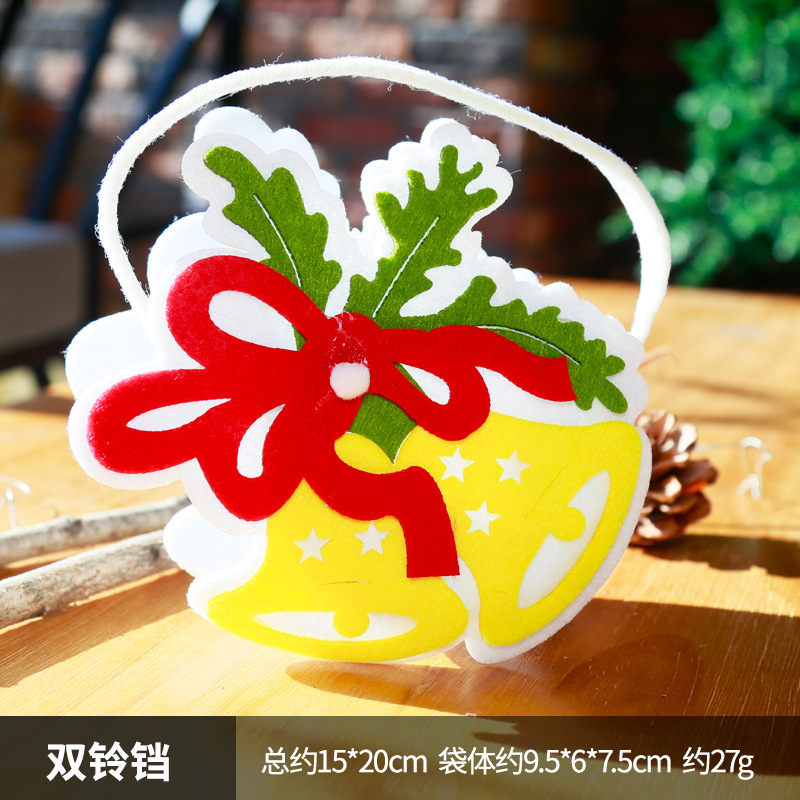 クリスマスキャンディバッグ 不織布キャンディボックス サンタクロース 雪だるま トナカイ リンゴバッグ クリスマスギフトバッグ|undefined