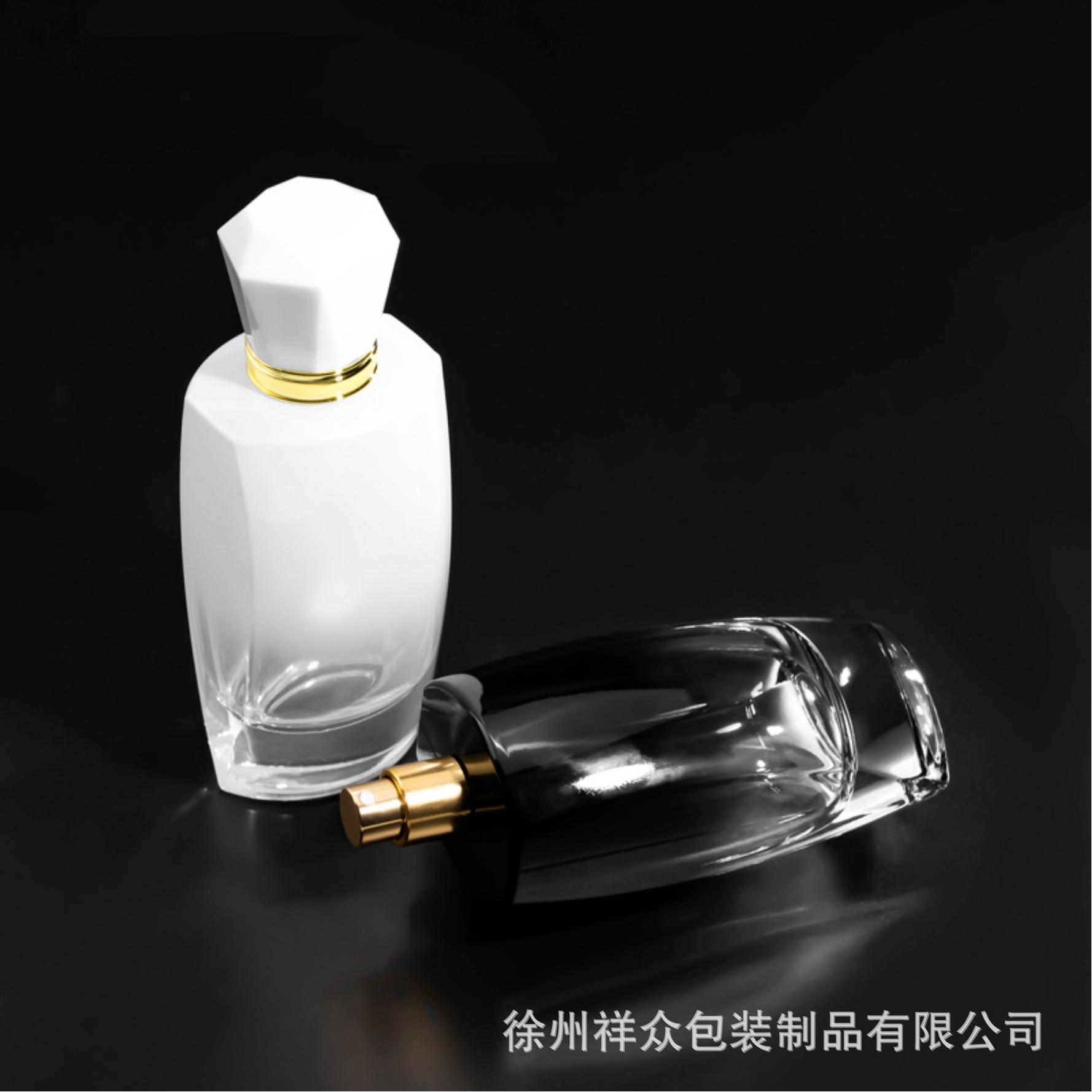 Botellas de perfume cilíndricas irregulares de alta gama al contado botellas de spray de lujo de moda botellas de perfume portátiles 100 ml