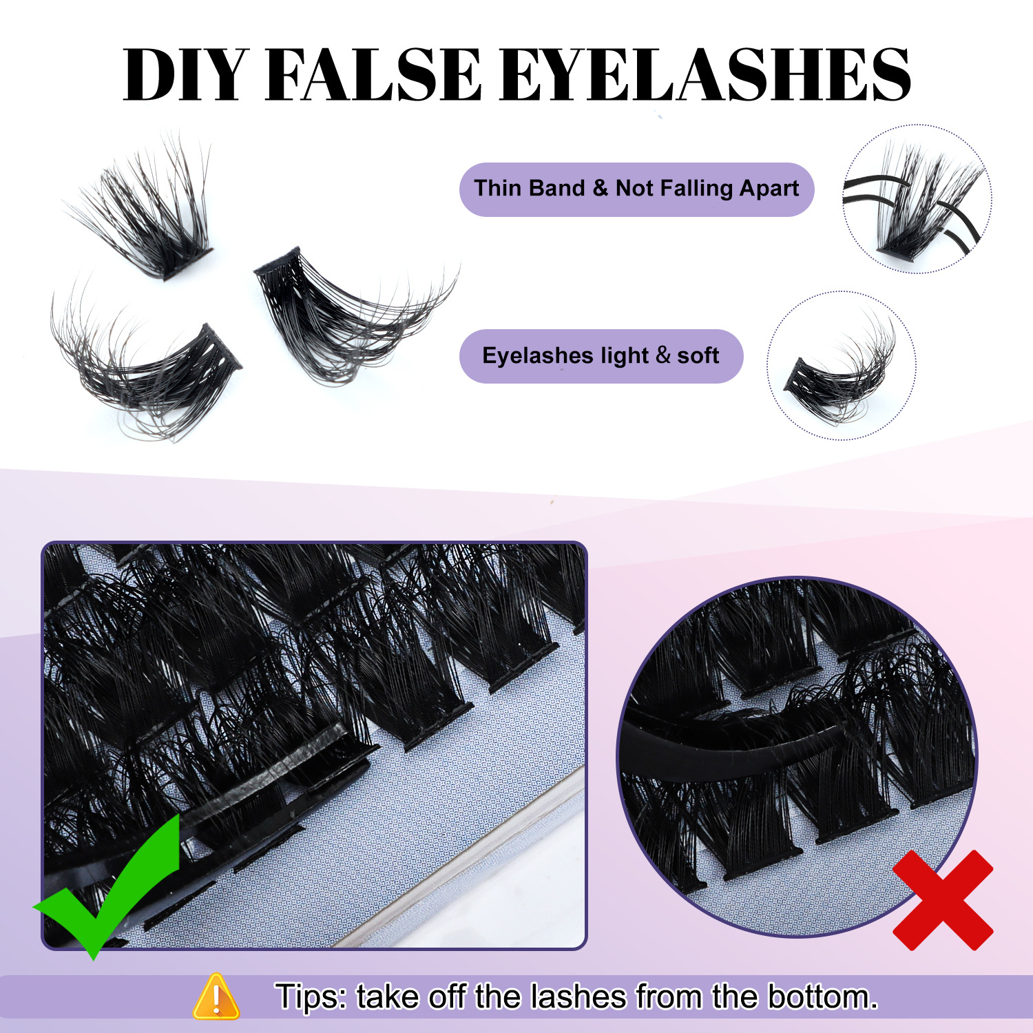 Novo conjunto de combinação de cílios postiços de 684 conjuntos de cílios postiços segmentados DIY, cílios naturais grossos e curvos europeus e americanos_voghion.com