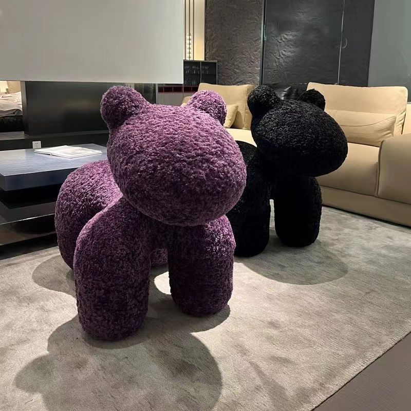 Celebrity-Inspired Pony Chair, Creative Chair, Puppy Chair, Animal Sitting Stool, Personalized Cartoon Design, Internet-Famous Children's Chair