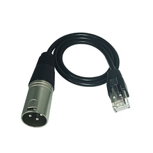 RJ45 转XLR3P公头 DMX512信号控制线 网口转卡农公舞台灯光转换线