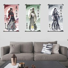 高清喷绘魔道祖师国漫海报周边装饰画魏无羡蓝忘机布艺卷轴挂画