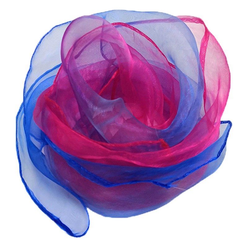 Градиентные шарфы танцевальные представления детский сад специальный цвет подарочные шарфы двухцветные маленькие квадратные шарфы оптом