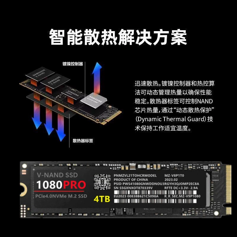 Новый твердотельный накопитель M.2 2080PRO встроенный SSD NVMe 1ТБ 2ТБ 4ТБ обновление диск высокоскоростное хранение черный диск