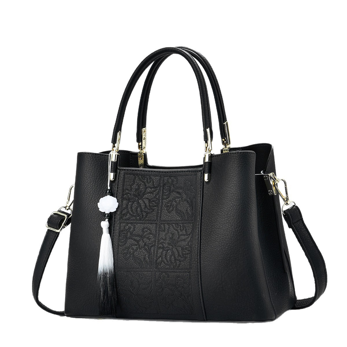 2026 nuevo estilo nacional flores bordadas bolsas de regalo del Día de la Madre bolsas de mano de gran capacidad en stock