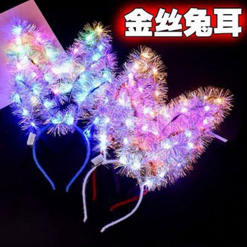 Concierto de palos fluorescentes estrella pentagonal brillante azul brillante aro de cabello flash stick props de la fiesta