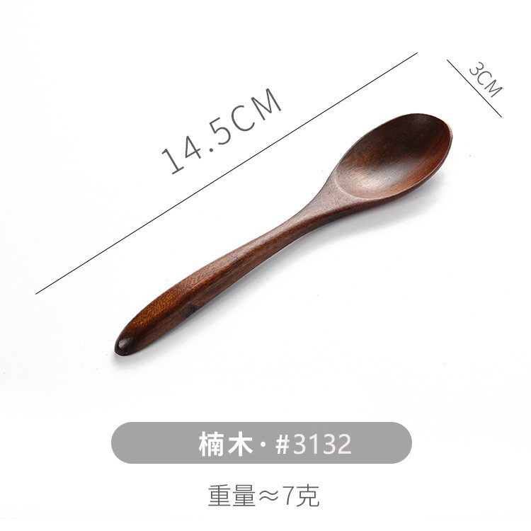 Venta al por mayor cuchara de miel de madera cuchara de helado postre cuchara de madera mango largo de arroz cuchara vajilla pequeña cuchara de madera