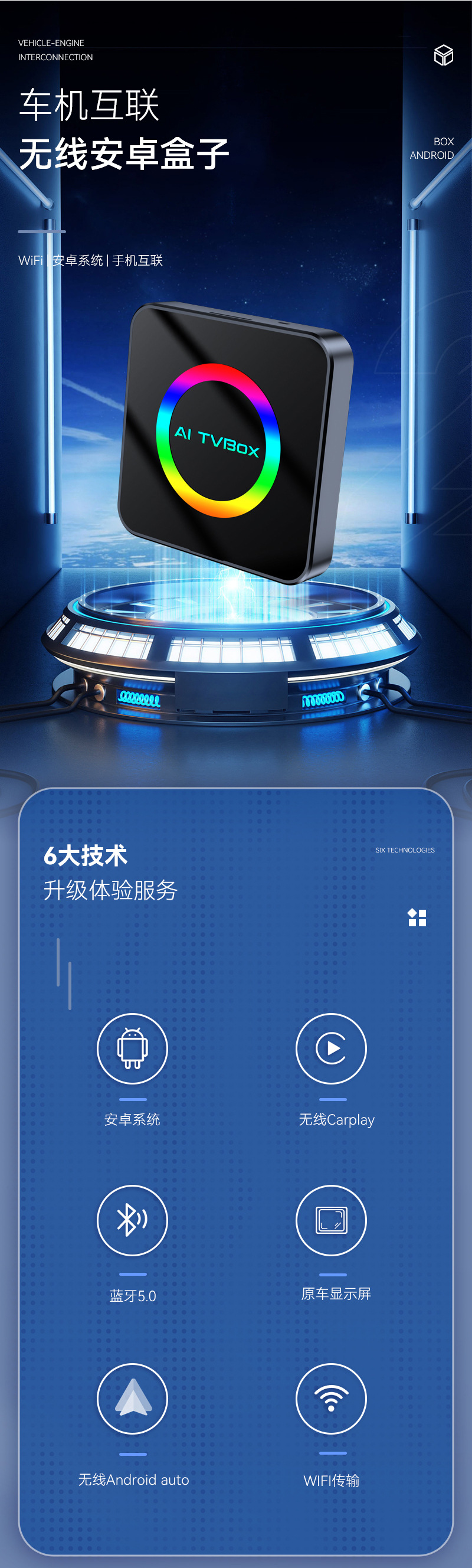3-in-1 Open-Source Wireless Carplay Module Android 13Aibox Car Connectivity Smart Carplay Box