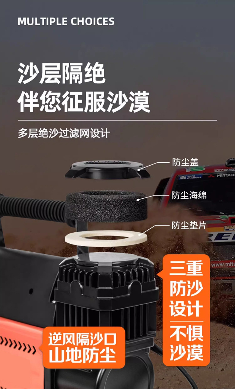 Intelligent Start-Stop 60-Cylinder Dual-Cylinder High-Pressure Vehicle-Mounted Air Pump Tank Suv Off-Road Vehicle Pickup Car Air Pump