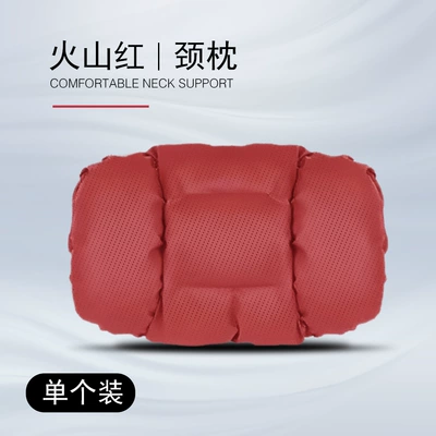 Headrest Sienna Grevia Car Headrest - volcano-red-nappa-leather-breathable-neck-pillow