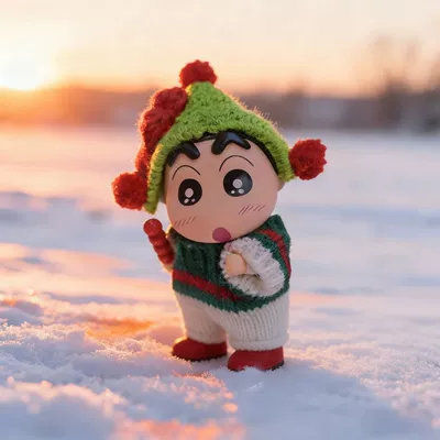 Sweater Snow Boots Crayon Shin-Chan Car ornaments - 10cm-snow-boots-green-with-clothing-snow-boots-candied-haws